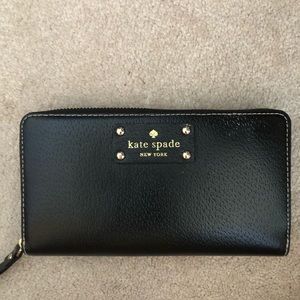 Kate Spade Black Zip Wallet